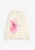 Sweatshirt med tryck i bomullsmix, bonprix