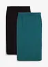 Jerseykjol i pennsmal modell (2-pack), bonprix