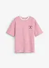 Randig T-shirt med broderi, bonprix