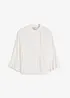 Blus med volang och pärlor, bonprix