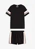 Pyjamas med shorts i ren bomull, bonprix