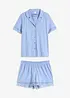 Pyjamas med shorts och knappslå, med viskos, bonprix