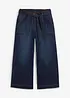 Jeans med vida ben, High Waist och resårlinning, cropped, bonprix