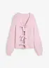 Vändbar cardigan med rosetter, bonprix