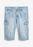 Långa jeansbermudas i cargomodell av tunt material, Relaxed Fit, bonprix