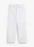 Wide Leg Jeans, Mid Waist, med knytskärp, bonprix
