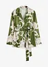 Blus av mönstrad satin, bonprix