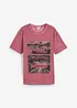 T-shirt med tvättade effekter, av ekologisk bomull, bonprix