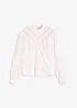 Blus med linneandel och virkad spets, bonprix