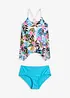 Tankini med mönstrat nätmaterial (2 delar), bonprix
