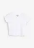 Ribbstickad topp i kort modell, bonprix