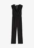 Jerseyjumpsuit med axelvaddar, bonprix