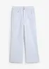Wide Leg Cropped jeans med hög midja, bonprix