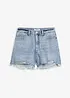 Jeansshorts med stretch och  hög midja, bonprix