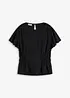 Topp med smock i kräppad jersey, bonprix