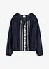 Blus med broderi, bonprix