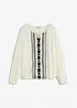 Blus med broderi, bonprix