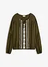 Blus med broderi, bonprix