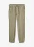 Vid dra på-byxa i muslin, regular fit, tapered, bonprix