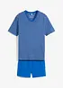 Pyjamas med shorts, V-ringning, bonprix