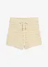 Korta stickade shorts med foder, bonprix