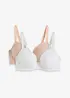 Push up-BH med bygel och ekologisk bomull (2-pack), bonprix