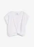 Kort T-shirt i ekologisk bomull, bonprix