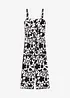 Mönstrad jumpsuit i jersey med struktur, bonprix