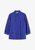 Blus med hålbroderi, bonprix