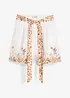 Blommönstrade linneshorts, bonprix