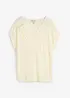 T-shirt i rent linne med spets, bonprix