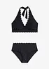 Halterneckbikini (2 delar) med återvunnen polyamid, bonprix