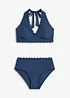 Halterneckbikini (2 delar) med återvunnen polyamid, bonprix