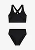 Ribbstickad bikini med BH-topp (2 delar), bonprix