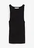 Stickat linne i viskosmix, bonprix
