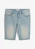Stretchiga jeansshorts med förstärkt gren, normal passform, bonprix