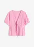 Blus med knytband, bonprix