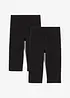 Caprileggings i elastisk bomullsmix för barn (2-pack), bonprix