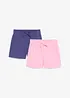 Jerseyshorts av ekologisk bomull (2-pack), bonprix