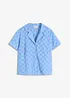 Moderiktig blus med hålbroderi, bonprix