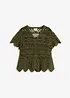 Virkad cardigan i kort modell, bonprix