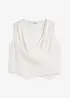 Bluslinne med omlottlook i rent linnematerial, bonprix