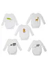 Långärmad babybody (5-pack), ekologisk bomull, bonprix