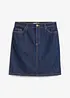 Jeanskjol Mid Waist, Low Stretch, bonprix