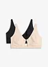 Bralette i bomull (2-pack), bonprix