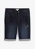 Stretchiga jeansbermudas med uppvikta benslut, Regular Fit, bonprix