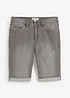 Stretchiga jeansbermudas med uppvikta benslut, Regular Fit, bonprix