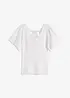 Ribbstickad topp av viskosmix, bonprix