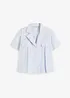 Kort blus i bomullspoplin, bonprix