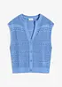 Hålmönstrad cardigan med kort ärm, bonprix